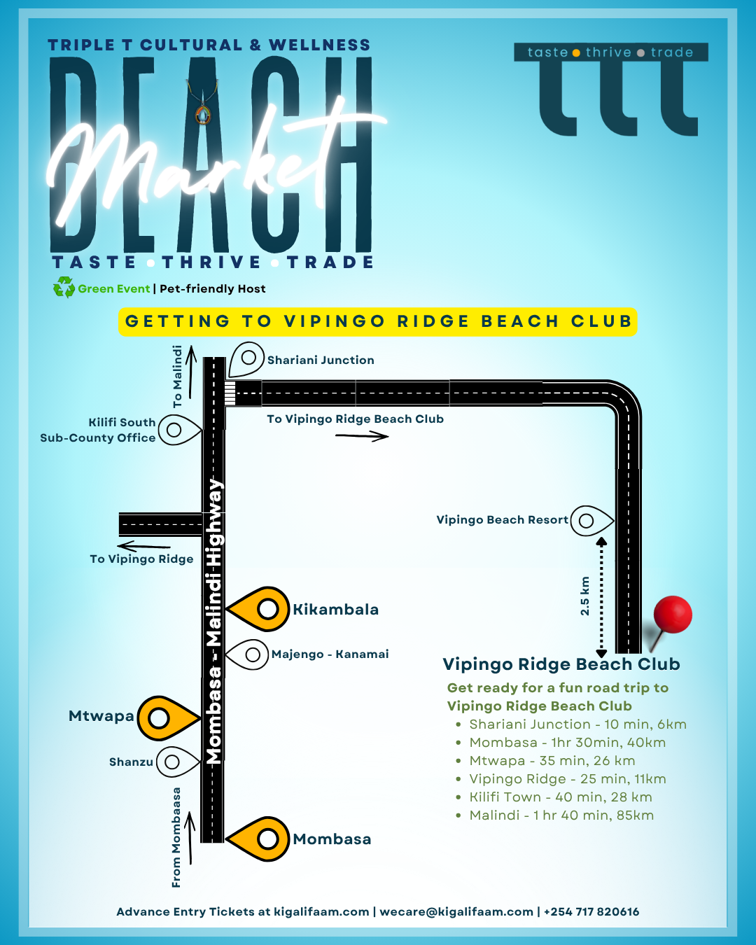 Map to Vipingo Ridge
